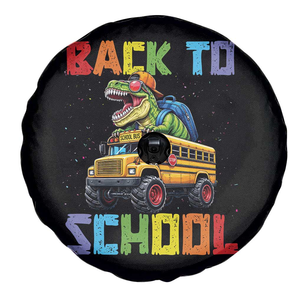 Bruh We Back Spare Tire Cover Funny Dinosaur Back To School Dinosaur