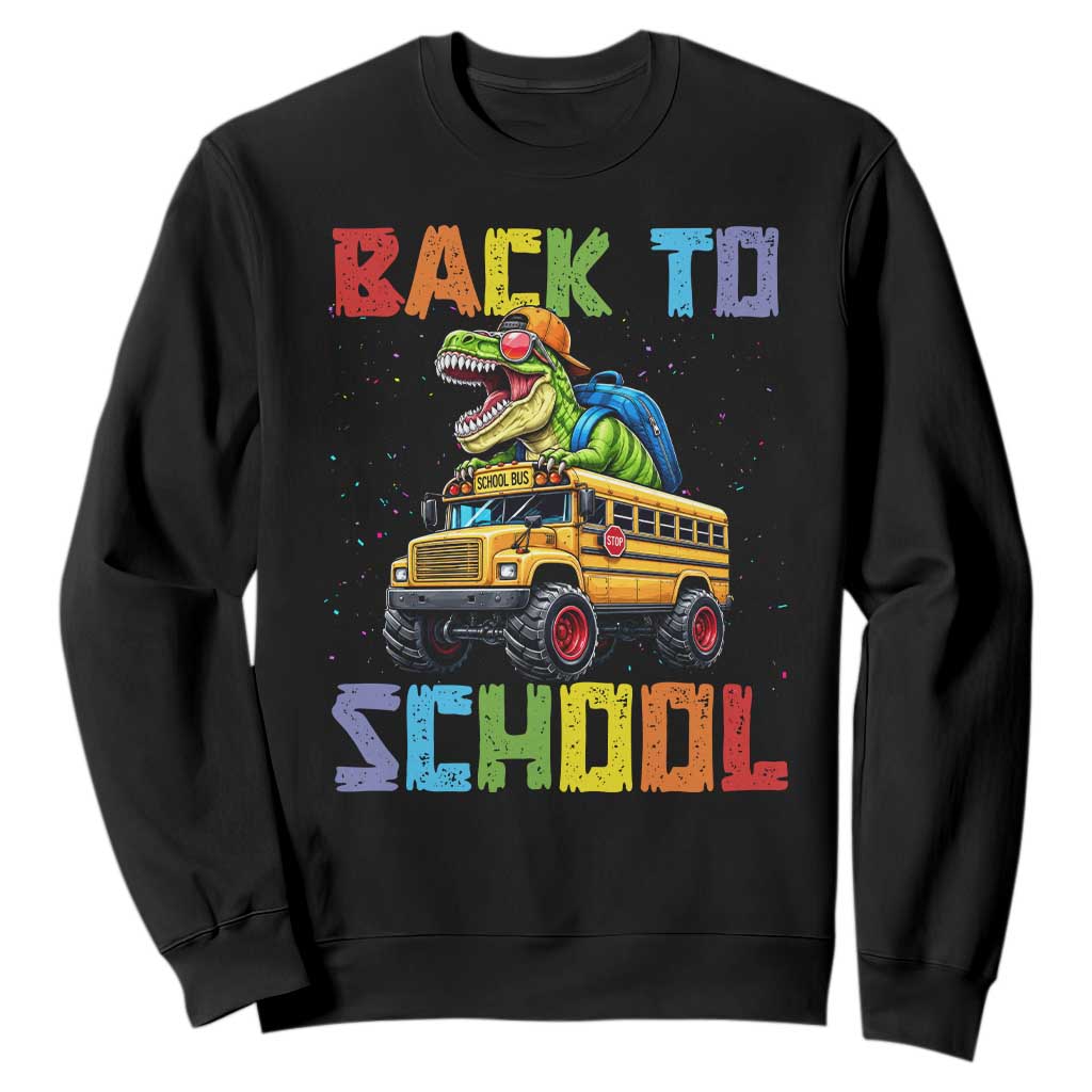 Bruh We Back Sweatshirt Funny Dinosaur Back To School Dinosaur