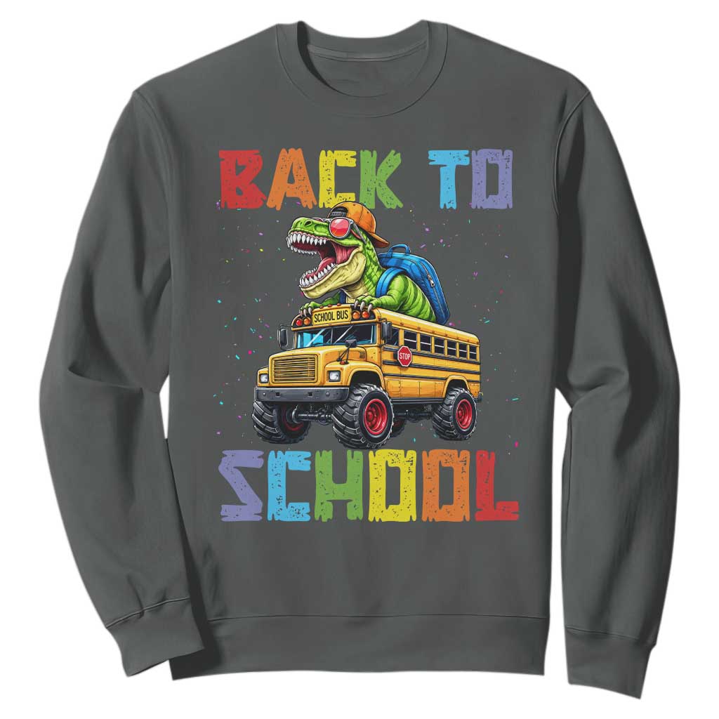 Bruh We Back Sweatshirt Funny Dinosaur Back To School Dinosaur