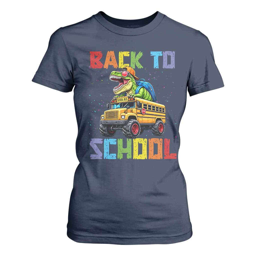 Bruh We Back T Shirt For Women Funny Dinosaur Back To School Dinosaur