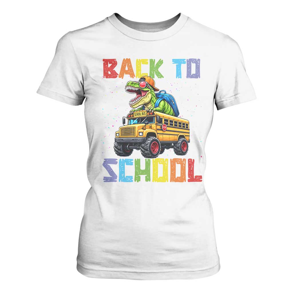 Bruh We Back T Shirt For Women Funny Dinosaur Back To School Dinosaur