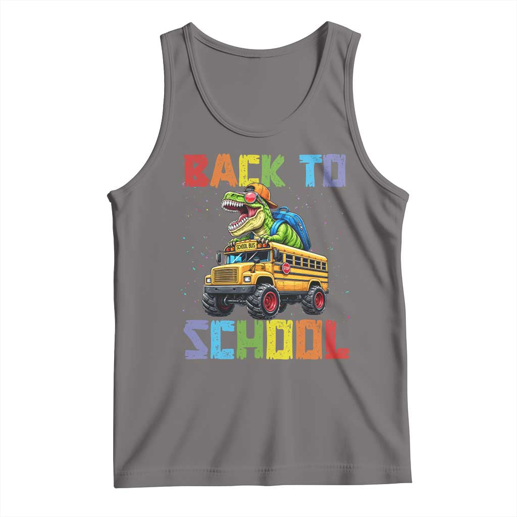 Bruh We Back Tank Top Funny Dinosaur Back To School Dinosaur
