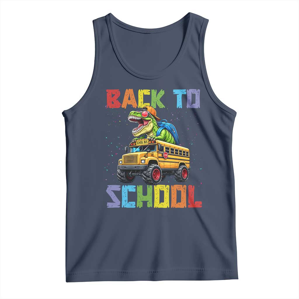 Bruh We Back Tank Top Funny Dinosaur Back To School Dinosaur
