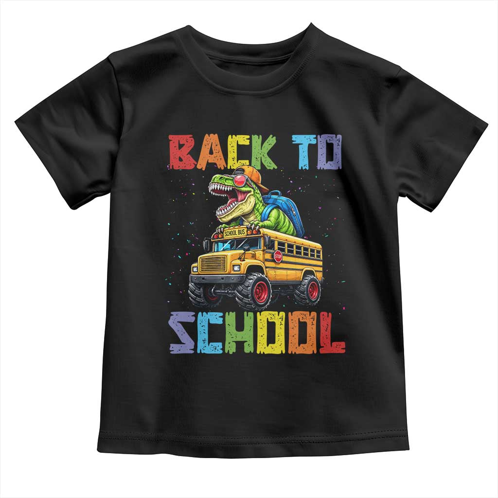 Bruh We Back Toddler T Shirt Funny Dinosaur Back To School Dinosaur TS14 Black Print Your Wear