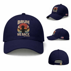 Bruh We Back Baseball Cap Back to School 5th Grade 6 7 First Day School