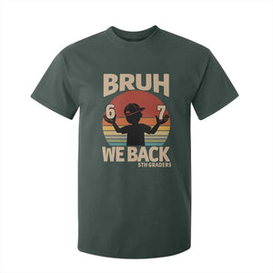 Bruh We Back T Shirt For Kid Back to School 5th Grade 6 7 First Day School