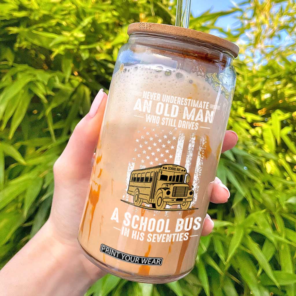 Funny School Bus Driver Glass Can Never Underestimate an Old Man Who Still Drives A School Bus