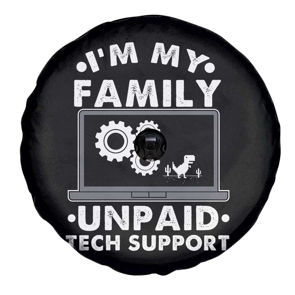 I Am My Familys Unpaid Tech Support Spare Tire Cover Funny Computer IT Nerd Humor TS14 Print Your Wear