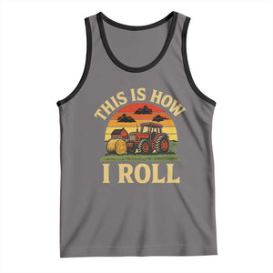 Funny Farming Tractor Tank Top This Is How I Roll Farmer TS14 Deep Heather Black Print Your Wear