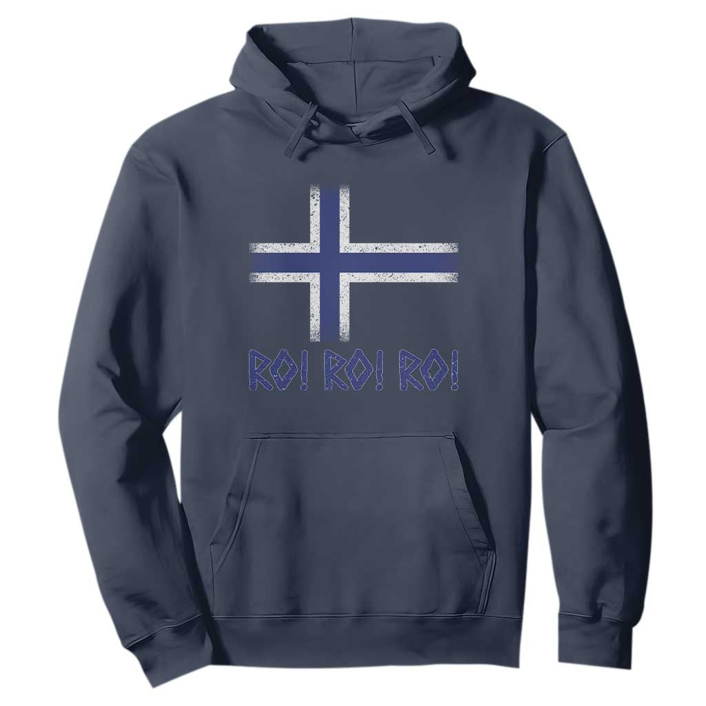 Ro Ro Norge Norway Norwegian Flag Hoodie TS14 Navy Print Your Wear