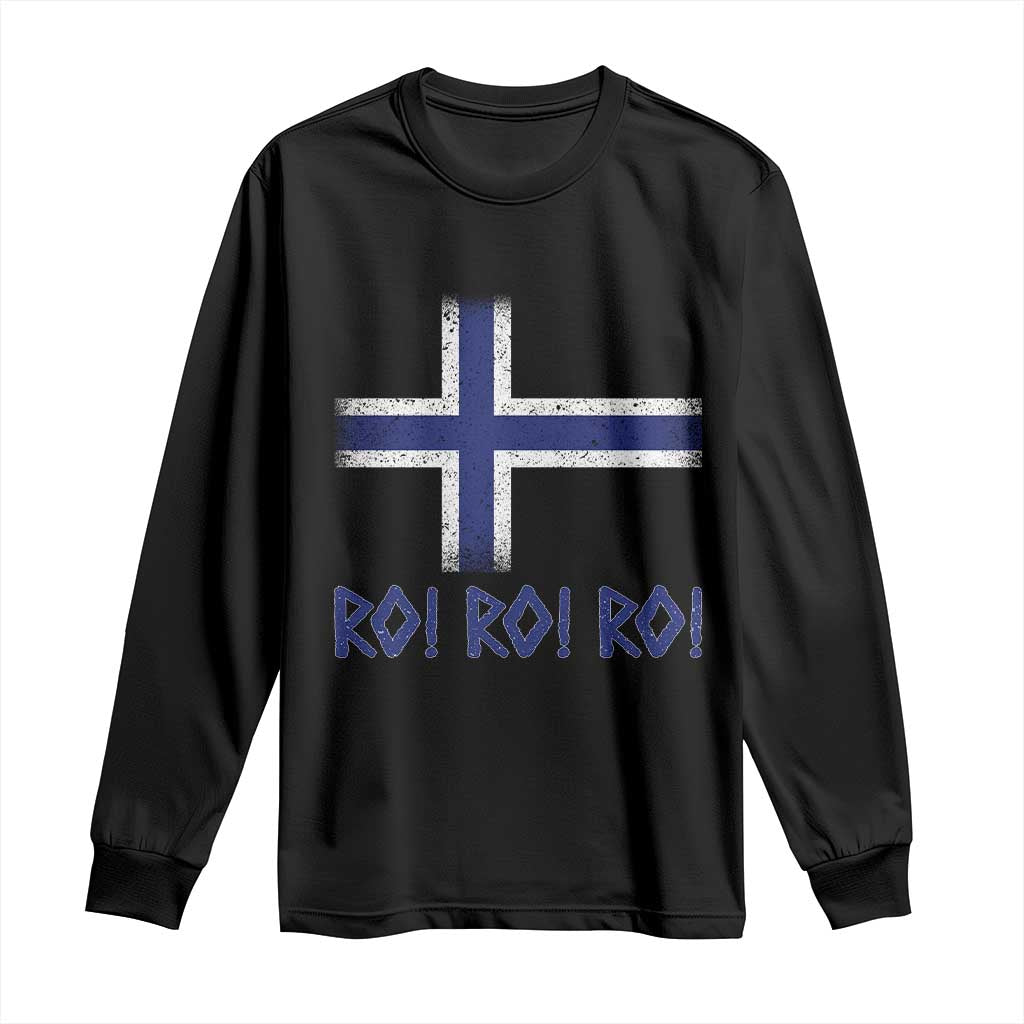 Ro Ro Norge Norway Norwegian Flag Long Sleeve Shirt TS14 Black Print Your Wear