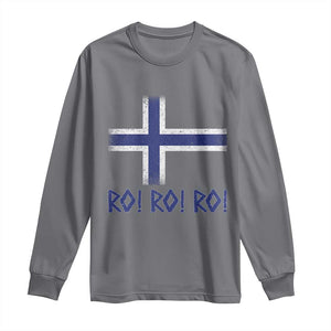 Ro Ro Norge Norway Norwegian Flag Long Sleeve Shirt TS14 Charcoal Print Your Wear