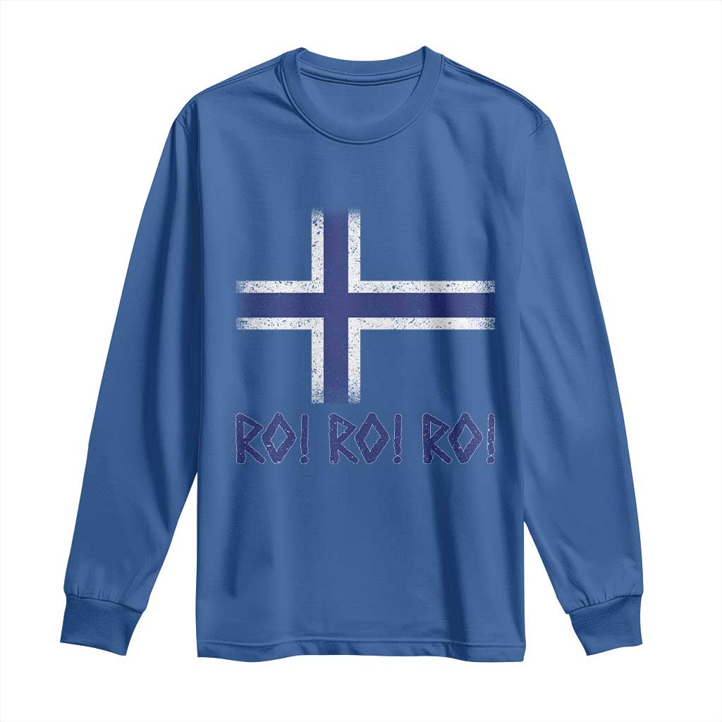 Ro Ro Norge Norway Norwegian Flag Long Sleeve Shirt TS14 Royal Blue Print Your Wear