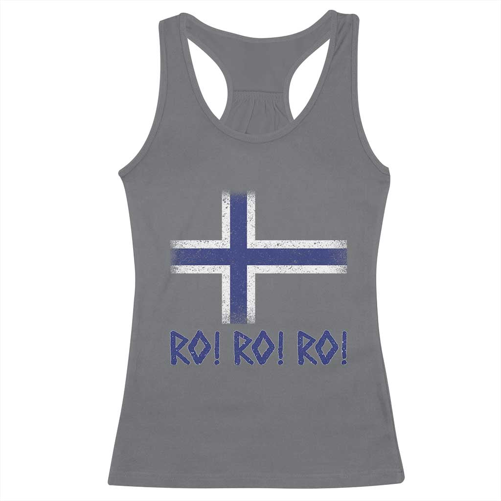 Ro Ro Norge Norway Norwegian Flag Racerback Tank Top TS14 Charcoal Print Your Wear