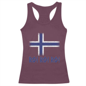 Ro Ro Norge Norway Norwegian Flag Racerback Tank Top TS14 Maroon Print Your Wear