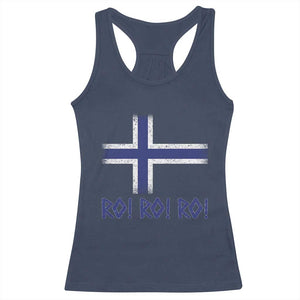 Ro Ro Norge Norway Norwegian Flag Racerback Tank Top TS14 Navy Print Your Wear