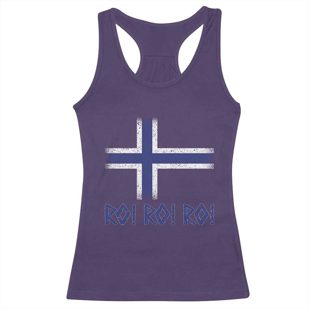 Ro Ro Norge Norway Norwegian Flag Racerback Tank Top TS14 Purple Print Your Wear