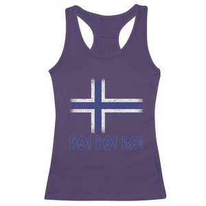 Ro Ro Norge Norway Norwegian Flag Racerback Tank Top TS14 Purple Print Your Wear