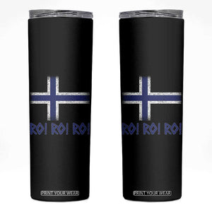 Ro Ro Norge Norway Norwegian Flag Skinny Tumbler TS14 Black Print Your Wear