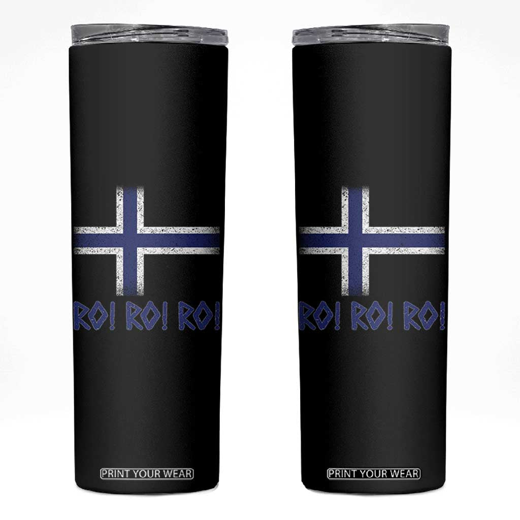 Ro Ro Norge Norway Norwegian Flag Skinny Tumbler TS14 Black Print Your Wear