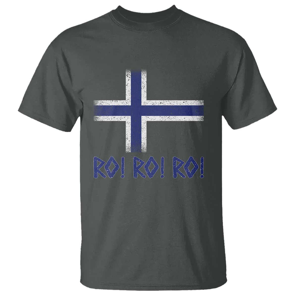 Ro Ro Norge Norway Norwegian Flag T Shirt TS14 Dark Heather Print Your Wear