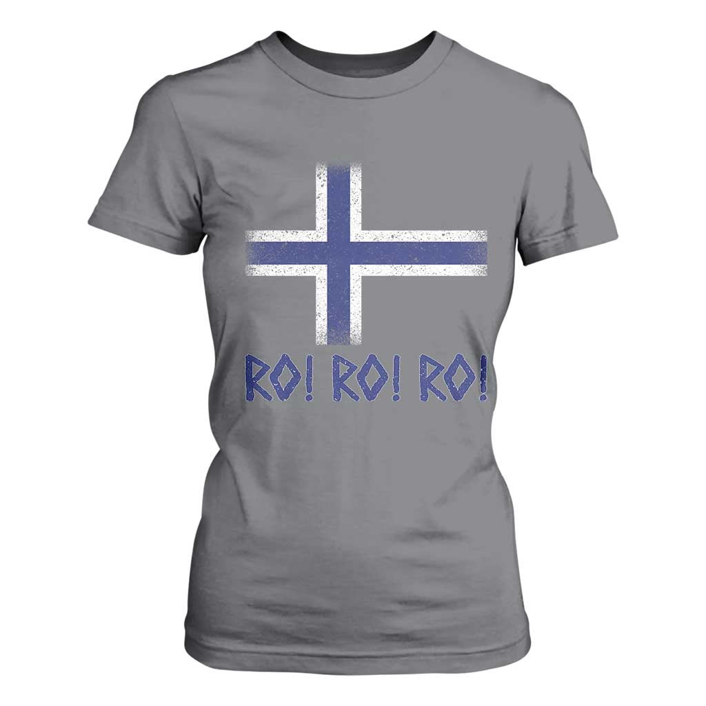 Ro Ro Norge Norway Norwegian Flag T Shirt For Women TS14 Charcoal Print Your Wear