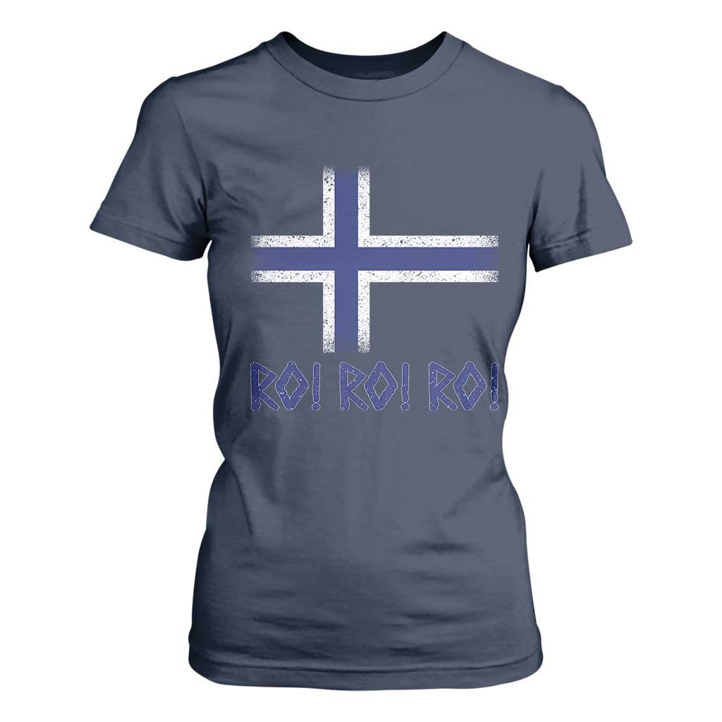 Ro Ro Norge Norway Norwegian Flag T Shirt For Women TS14 Navy Print Your Wear