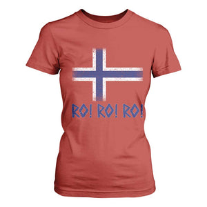 Ro Ro Norge Norway Norwegian Flag T Shirt For Women TS14 Red Print Your Wear