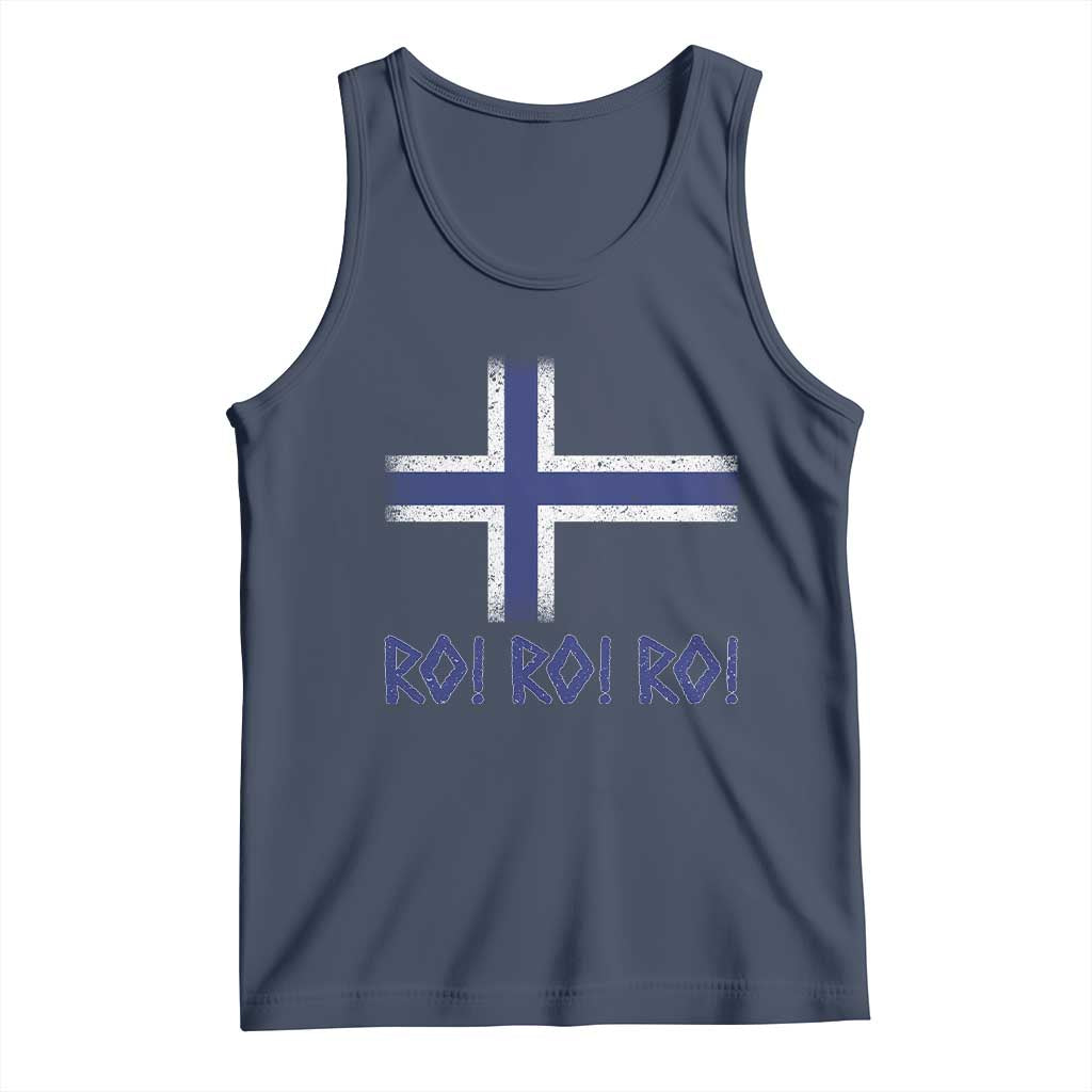 Ro Ro Norge Norway Norwegian Flag Tank Top TS14 Navy Print Your Wear