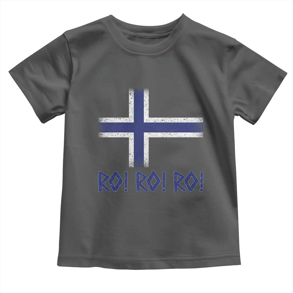 Ro Ro Norge Norway Norwegian Flag Toddler T Shirt TS14 Dark Heather Print Your Wear