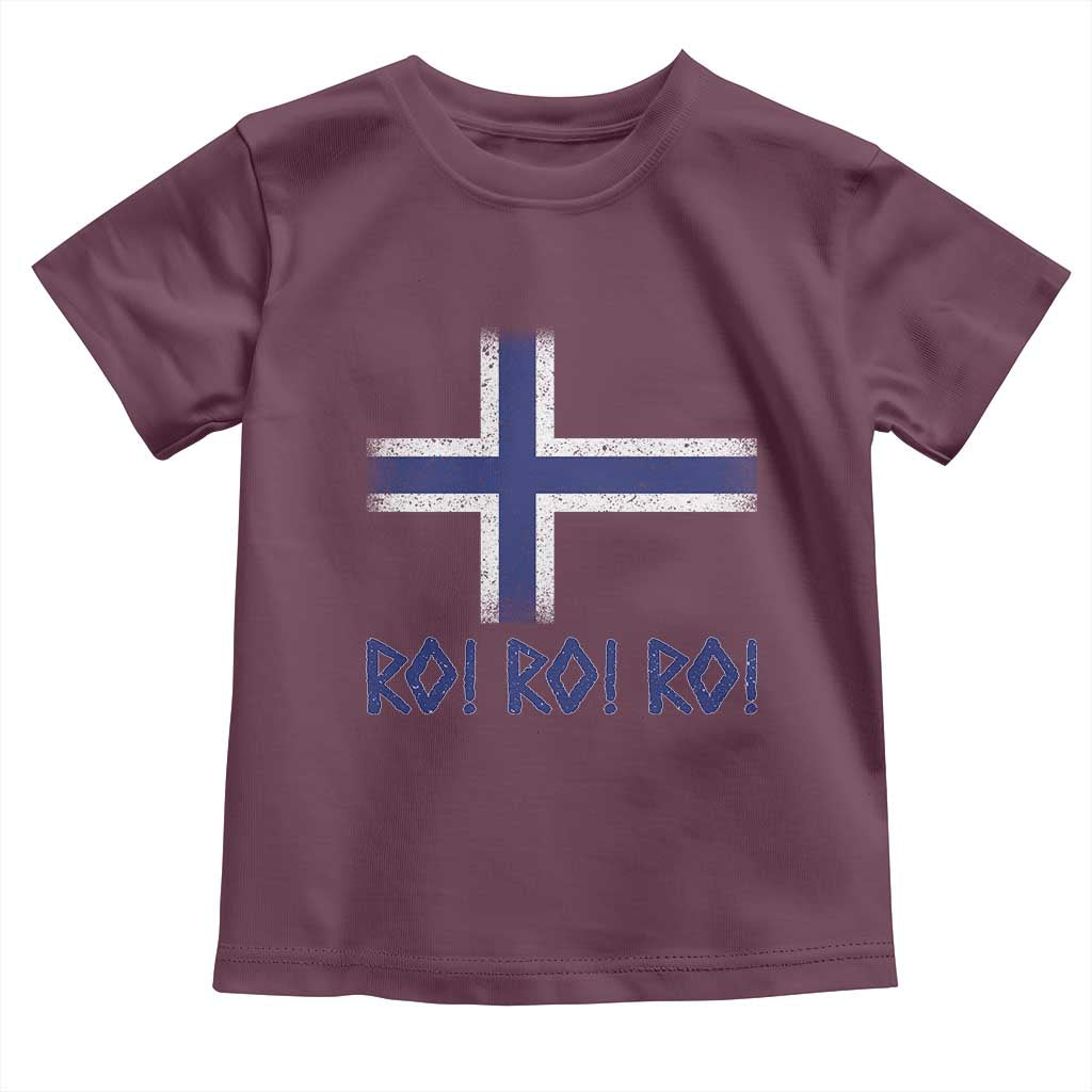 Ro Ro Norge Norway Norwegian Flag Toddler T Shirt TS14 Maroon Print Your Wear