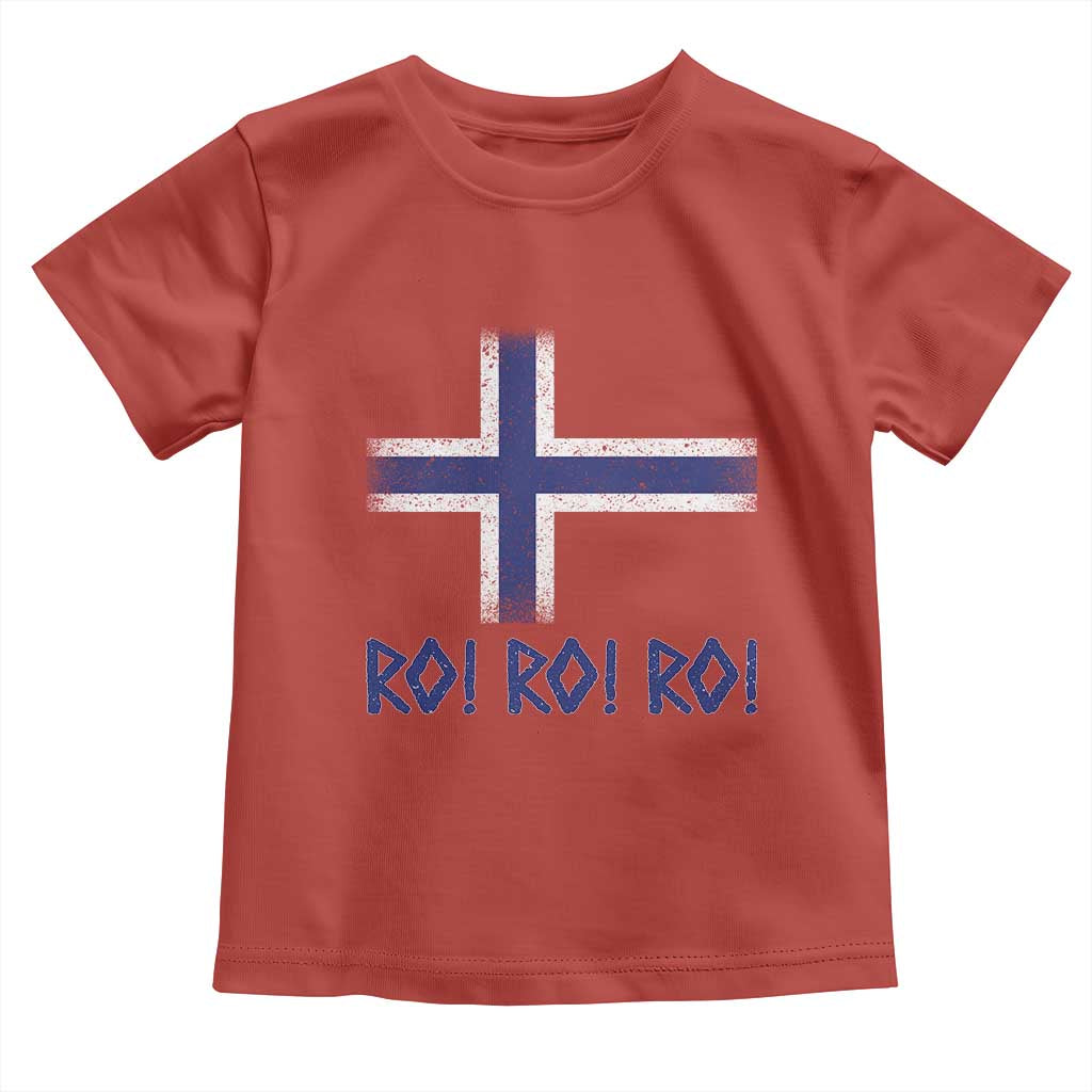Ro Ro Norge Norway Norwegian Flag Toddler T Shirt TS14 Red Print Your Wear