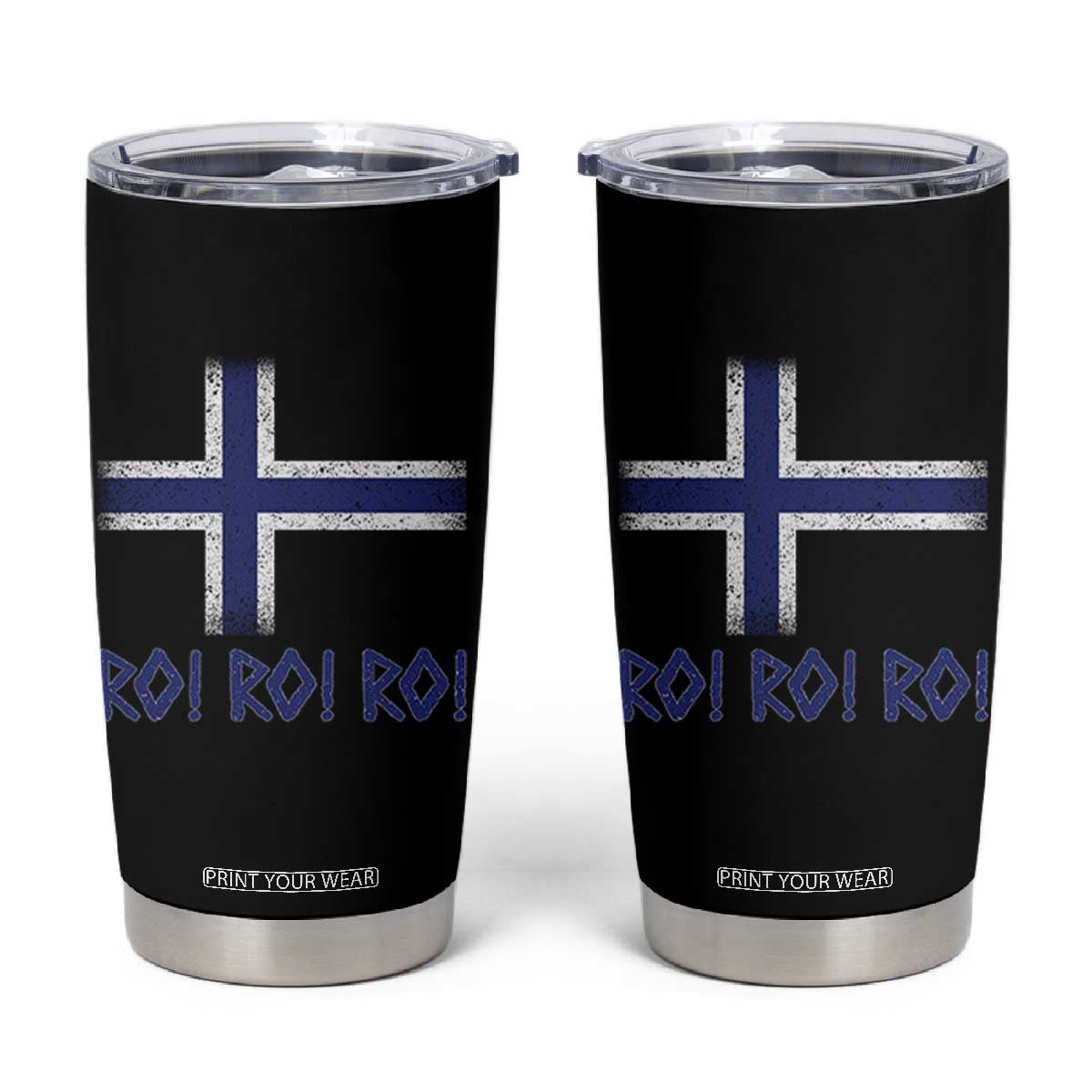 Ro Ro Norge Norway Norwegian Flag Tumbler Cup TS14 Black Print Your Wear