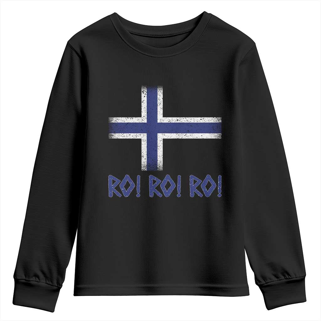 Ro Ro Norge Norway Norwegian Flag Youth Sweatshirt TS14 Black Print Your Wear