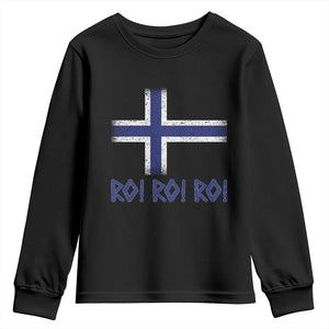 Ro Ro Norge Norway Norwegian Flag Youth Sweatshirt TS14 Black Print Your Wear
