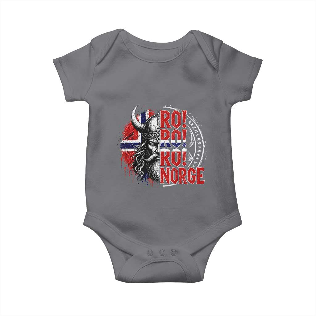Ro Ro Norge Norway Flag Baby Onesie Cool Norwegian Viking TS14 Charcoal Print Your Wear