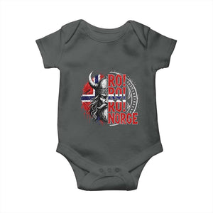 Ro Ro Norge Norway Flag Baby Onesie Cool Norwegian Viking TS14 Dark Heather Print Your Wear