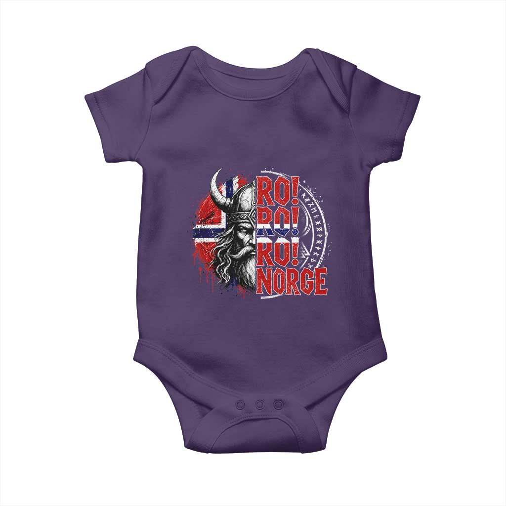 Ro Ro Norge Norway Flag Baby Onesie Cool Norwegian Viking TS14 Purple Print Your Wear