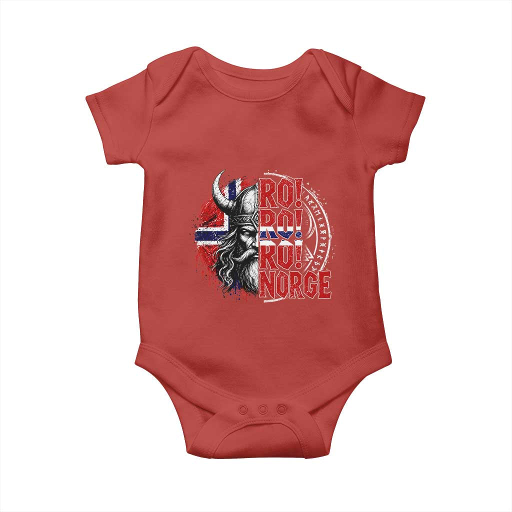Ro Ro Norge Norway Flag Baby Onesie Cool Norwegian Viking TS14 Red Print Your Wear