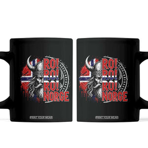 Ro Ro Norge Norway Flag Coffee Mug Cool Norwegian Viking TS14 Black Print Your Wear