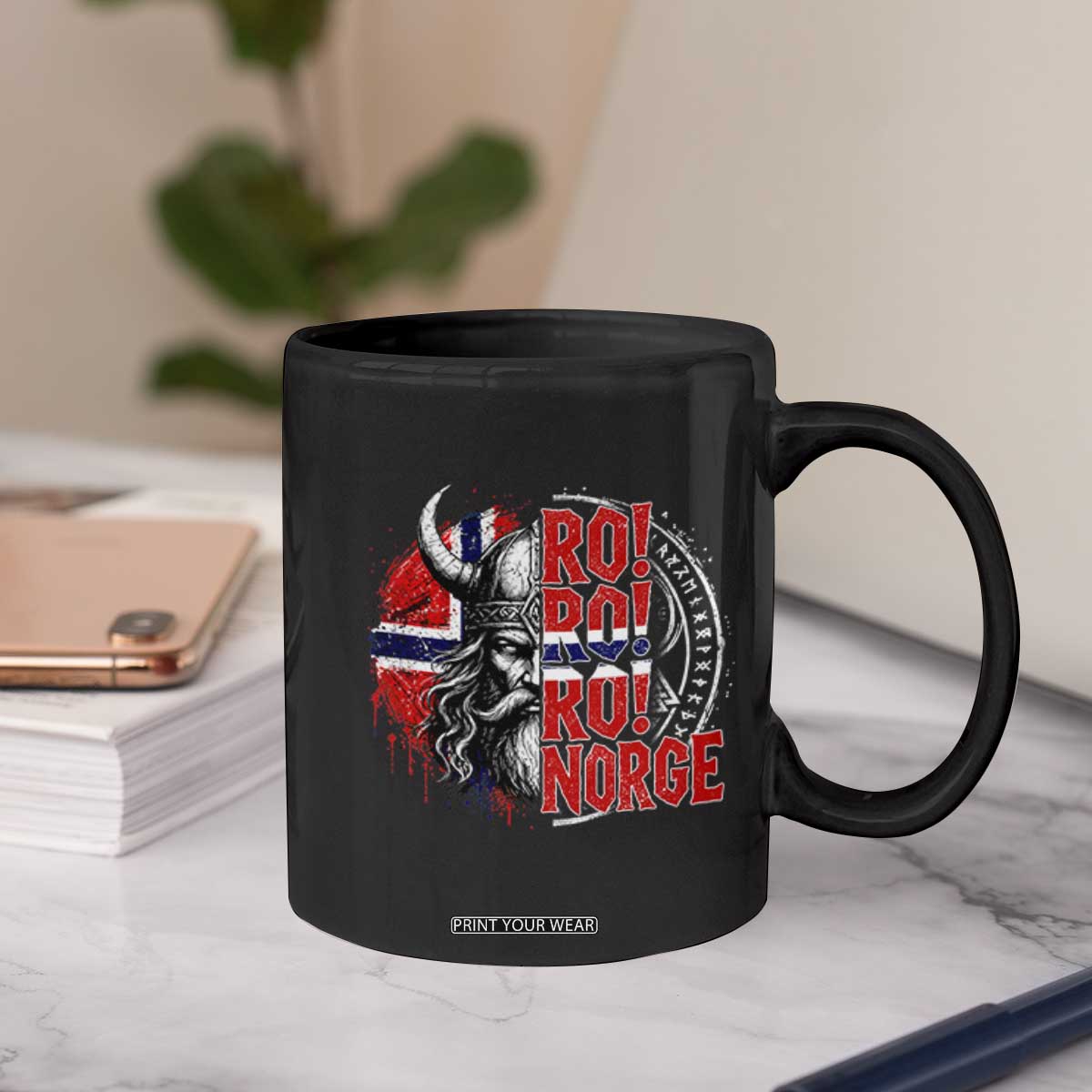 Ro Ro Norge Norway Flag Coffee Mug Cool Norwegian Viking TS14 Print Your Wear