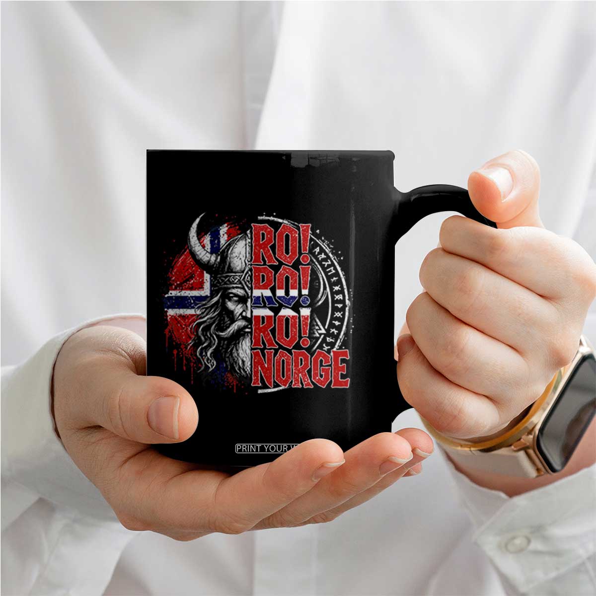 Ro Ro Norge Norway Flag Coffee Mug Cool Norwegian Viking TS14 Print Your Wear