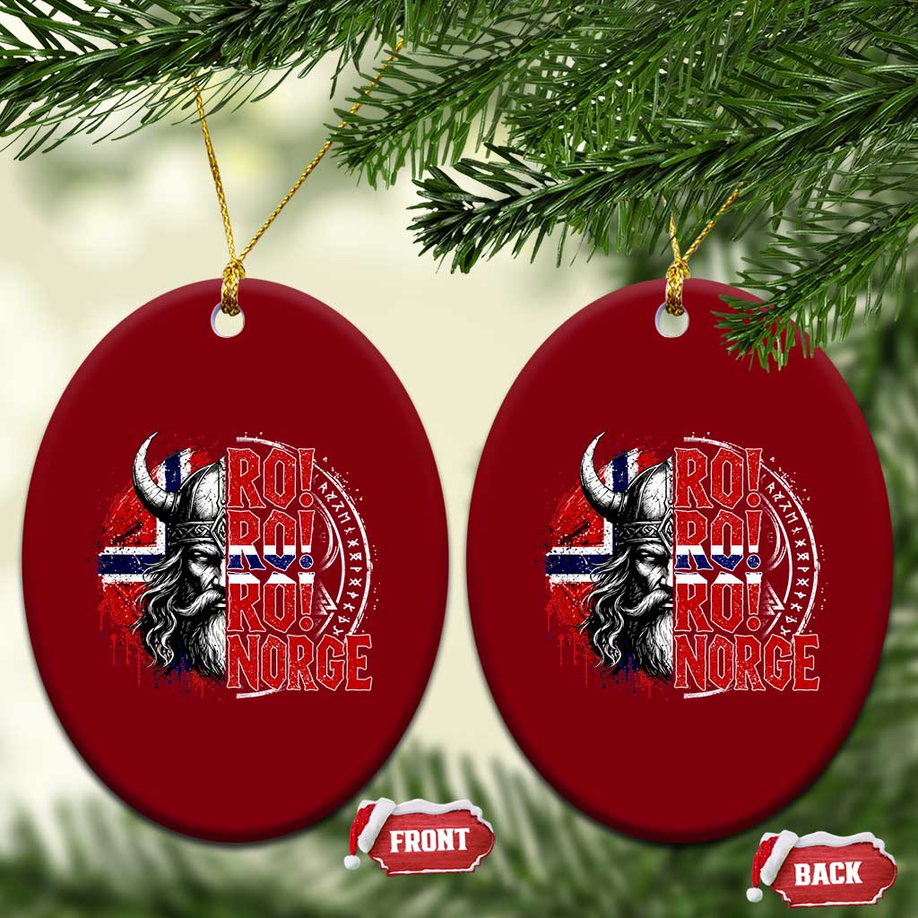 Ro Ro Norge Norway Flag Ceramic Ornament Cool Norwegian Viking TS14 Print Your Wear