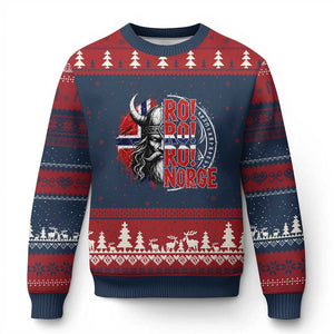 Ro Ro Norge Norway Flag Ugly Christmas Sweater Cool Norwegian Viking TS14 Navy Red Print Your Wear