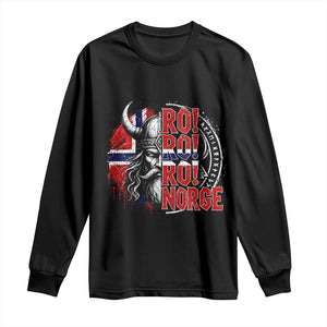Ro Ro Norge Norway Flag Long Sleeve Shirt Cool Norwegian Viking TS14 Black Print Your Wear