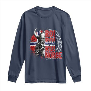 Ro Ro Norge Norway Flag Long Sleeve Shirt Cool Norwegian Viking TS14 Navy Print Your Wear