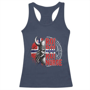 Ro Ro Norge Norway Flag Racerback Tank Top Cool Norwegian Viking TS14 Navy Print Your Wear