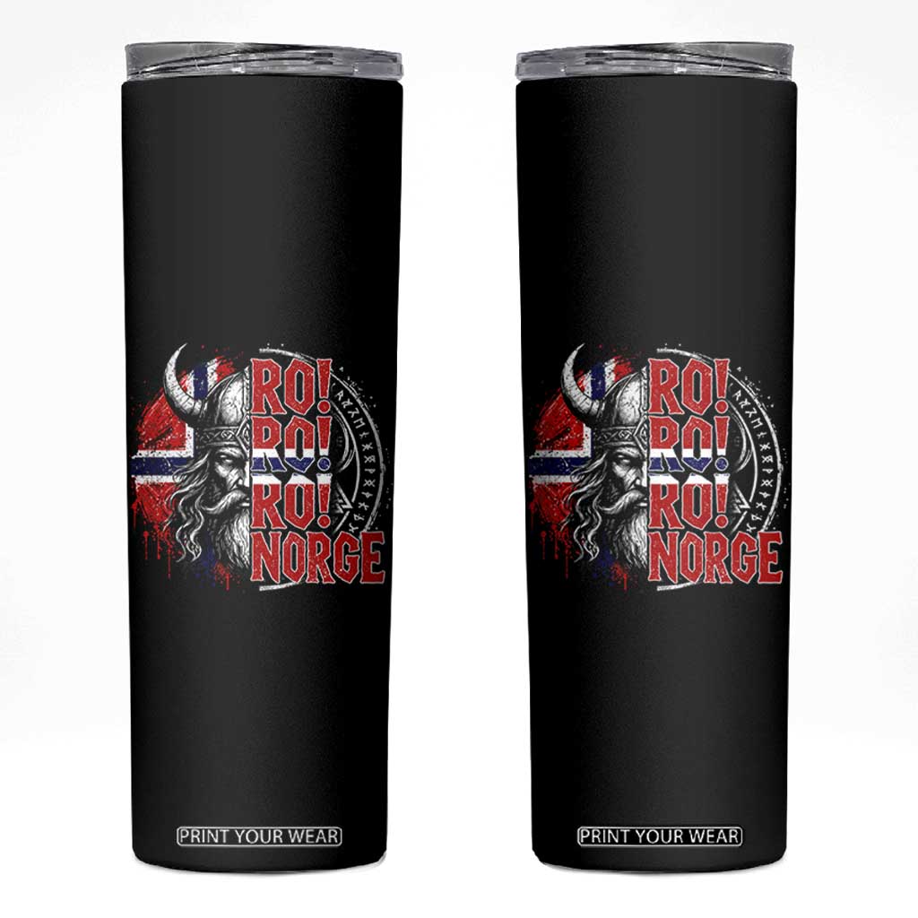 Ro Ro Norge Norway Flag Skinny Tumbler Cool Norwegian Viking TS14 Black Print Your Wear