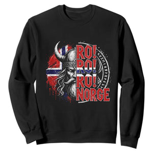 Ro Ro Norge Norway Flag Sweatshirt Cool Norwegian Viking TS14 Black Print Your Wear