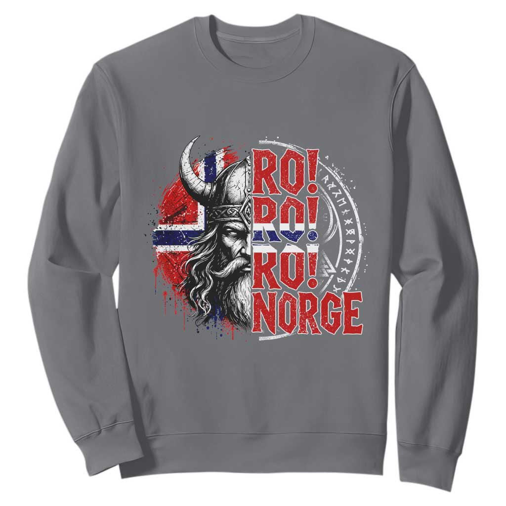 Ro Ro Norge Norway Flag Sweatshirt Cool Norwegian Viking TS14 Charcoal Print Your Wear
